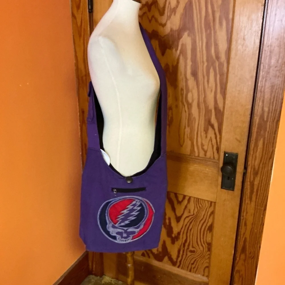 NWT Grateful Dead Purple Steal Your Face Crossbody Bag